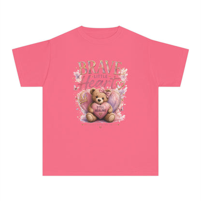 Brave Little Heart Youth Tee — Cute Teddy 'Still A Dream' Graphic