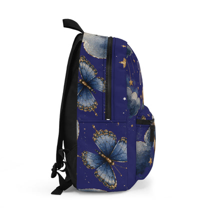 Brave Little Heart Backpack — Teddy Bear & Butterfly Kids School Bag ("Brave Strong Loved")