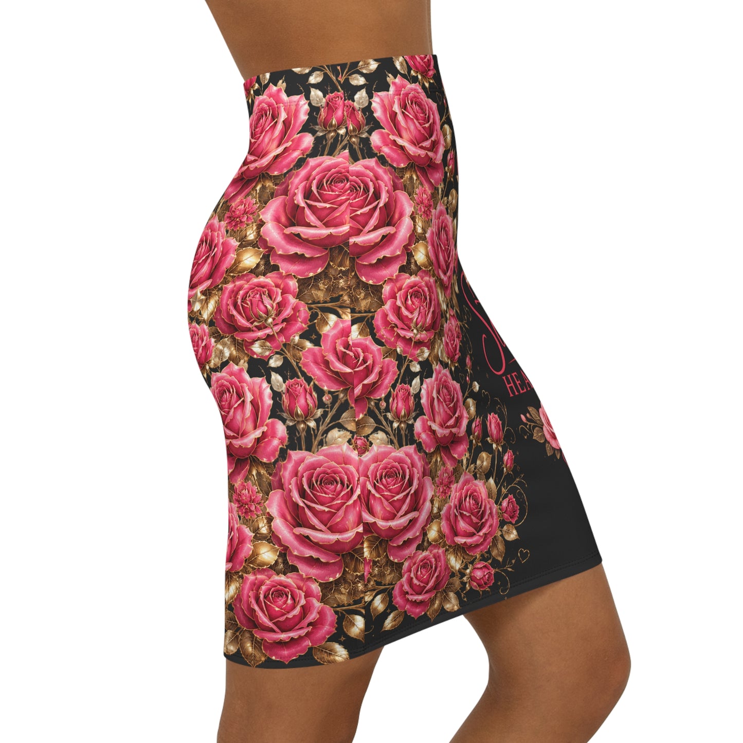 Still Healing Floral Pencil Skirt