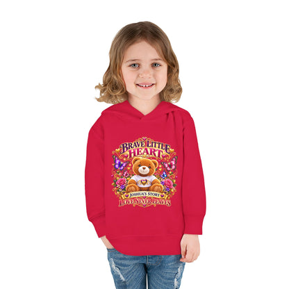 Toddler Hoodie - "Brave Little Heart" Teddy Design (Personalize: Joshua's Story)