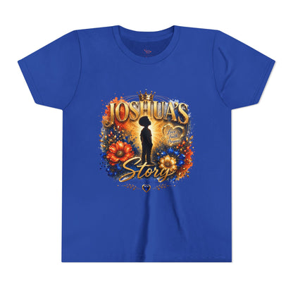 Joshua's Story Youth Tee — Inspirational Crowned Silhouette Floral Shirt