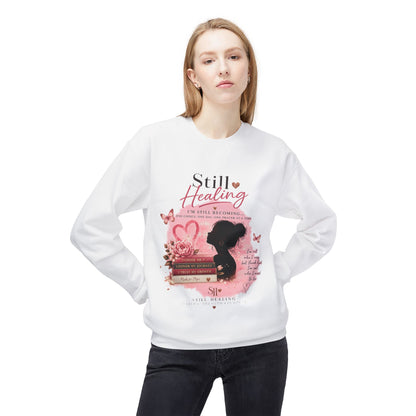 Still Healing Crewneck Sweatshirt — Breast Cancer Survivor Support Tee