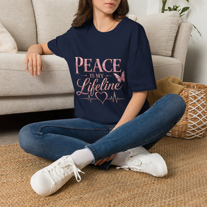 Peace Is My Lifeline T-Shirt — Inspirational Butterfly Graphic Tee
