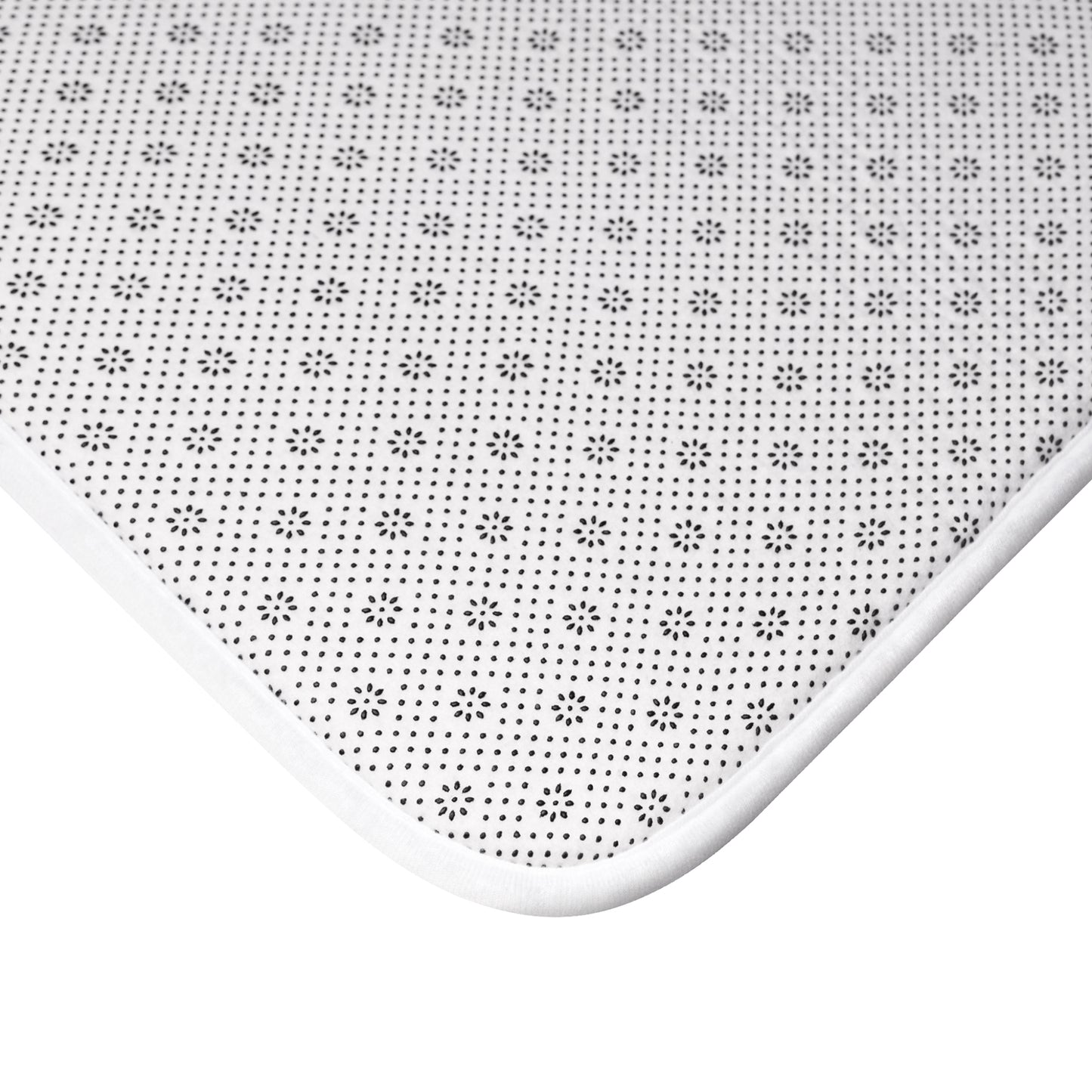 Still Healing Bath Mat – Inspirational Pink Floral Bathroom Rug ("Not Perfect, But Progressing")