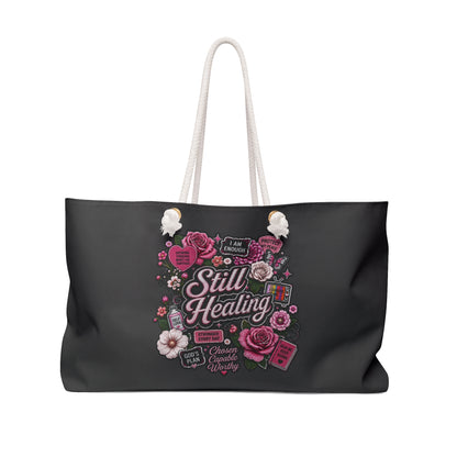 Still Healing Weekender Bag — Floral Support Travel Tote