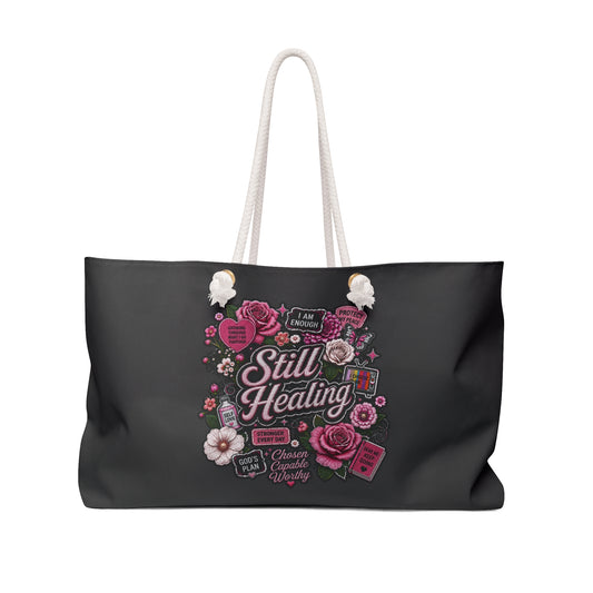 Still Healing Weekender Bag — Floral Support Travel Tote