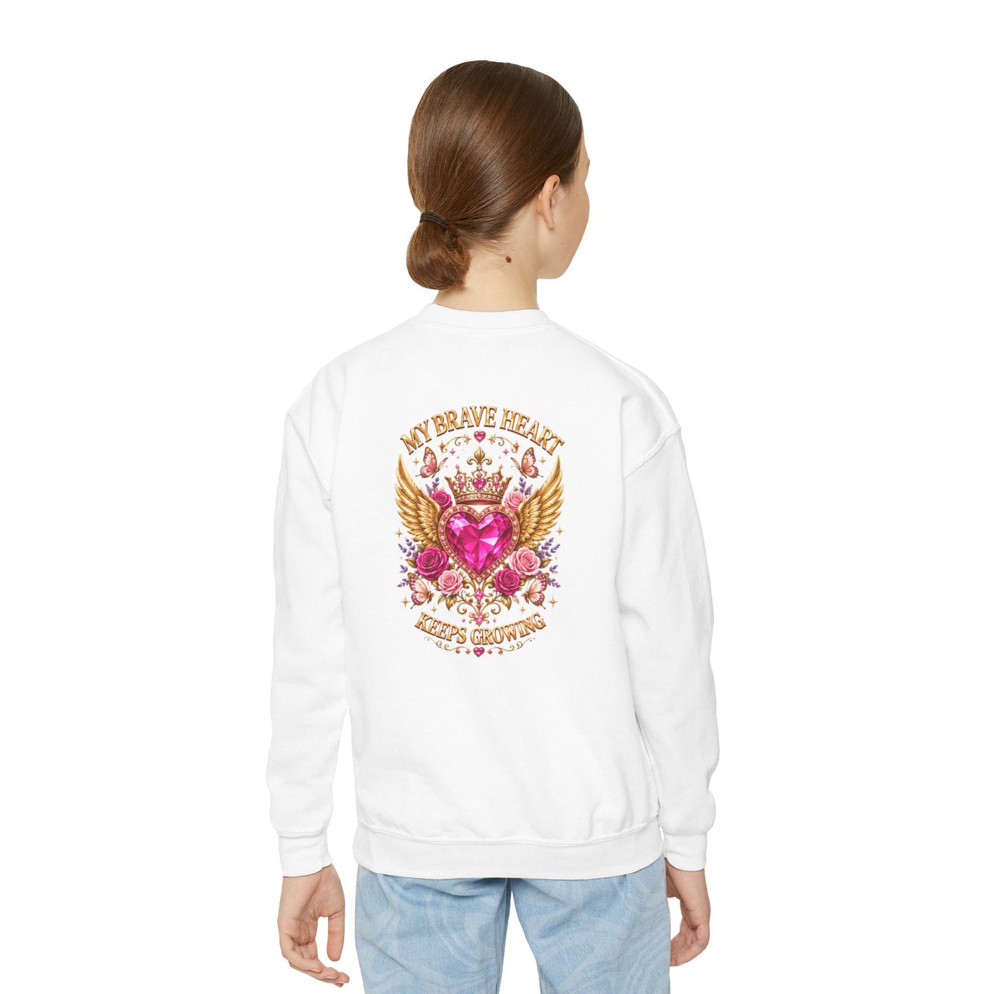 Brave Little Heart Youth Crewneck Sweatshirt