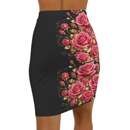 Still Healing Floral Pencil Skirt