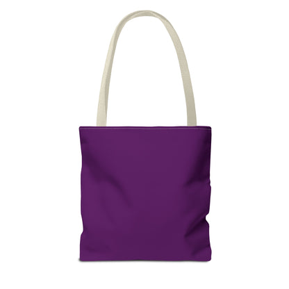 Tote Bag — Purple Silent Healing Floral Ribbon Design
