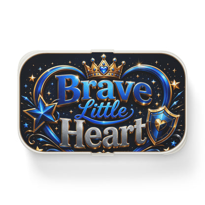 Brave Little Heart Bento Lunch Box – Kids' Royal Shield & Crown Lunchbox