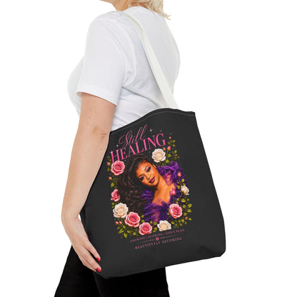 Still Healing Floral Memorial Tote Bag — Inspirational Grief Support Shopping Bag