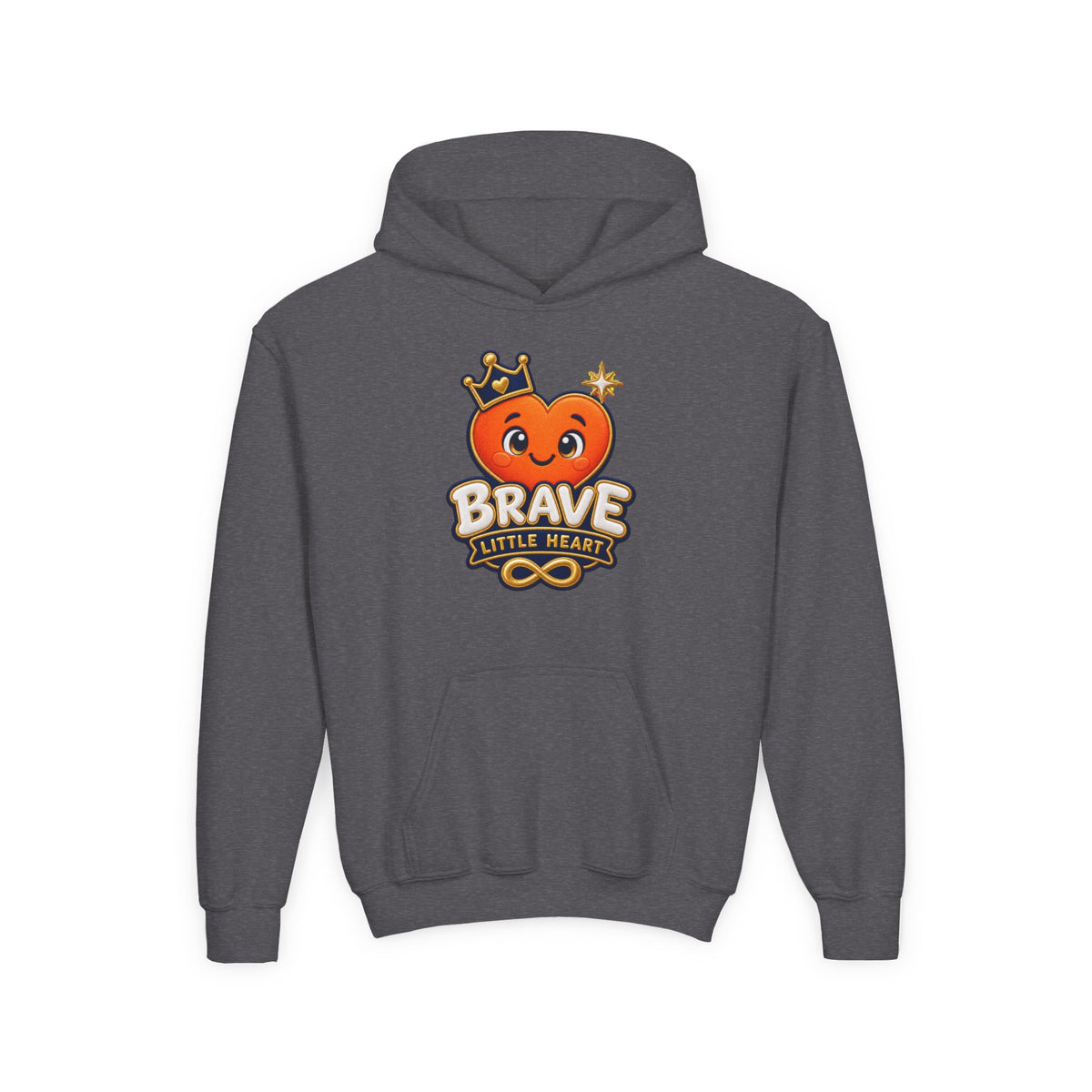 Brave Little Heart Youth Hoodie – Cute Courage Graphic Pullover