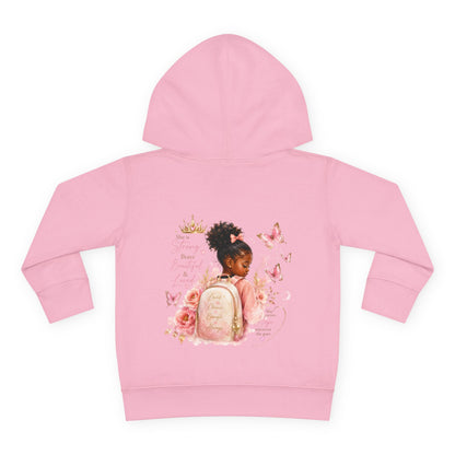 Toddler Hoodie — Little Princess Backpack Design (Girls, Pink Butterflies)