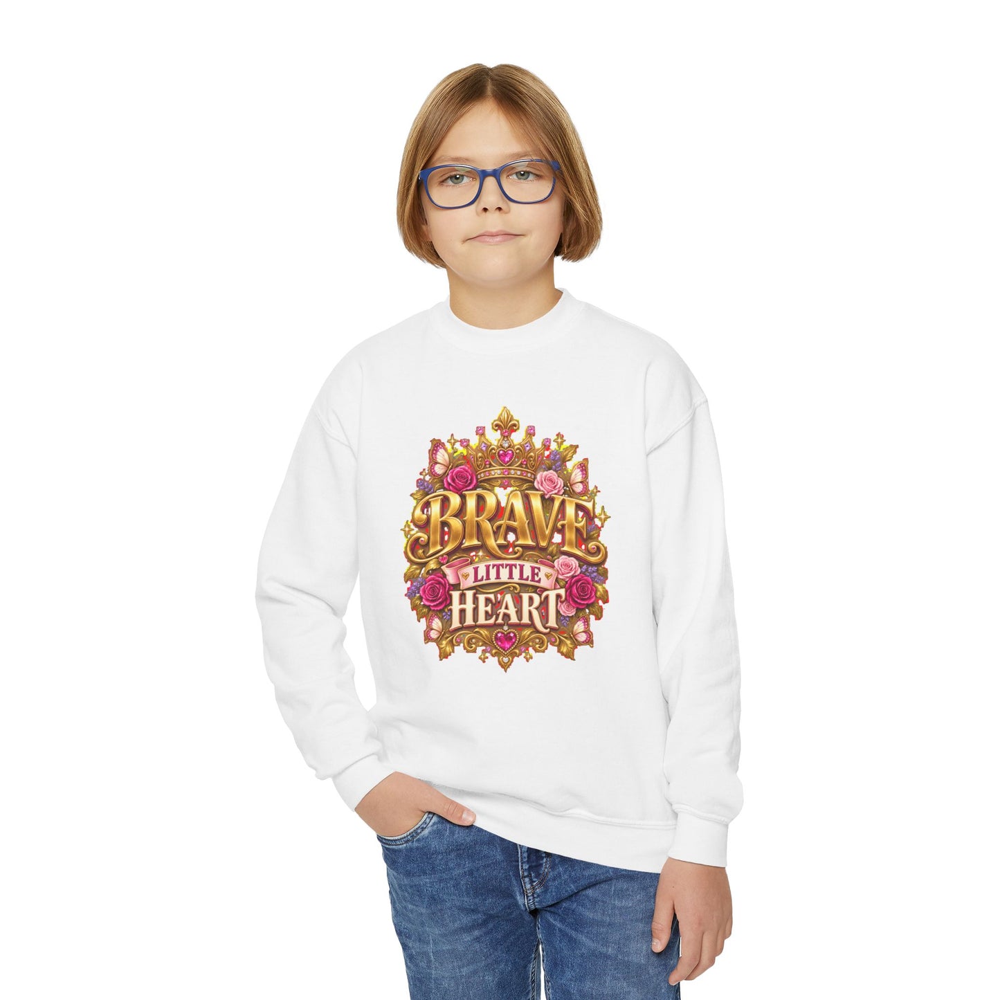 Brave Little Heart Youth Crewneck Sweatshirt
