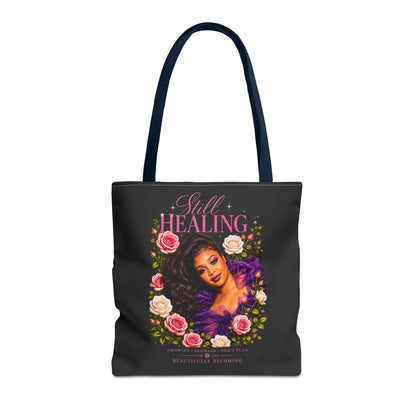 Still Healing Floral Memorial Tote Bag — Inspirational Grief Support Shopping Bag