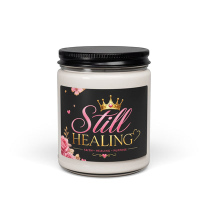 Still Healing Soy Candle — 9 oz Scented Jar (Faith • Healing • Support)