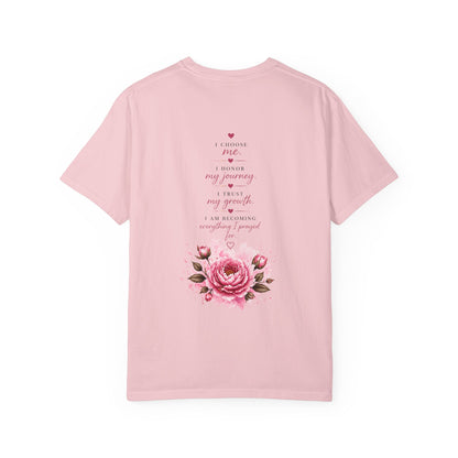 T-Shirt — "Still Healing" Inspirational Recovery Tee (Pink Floral)