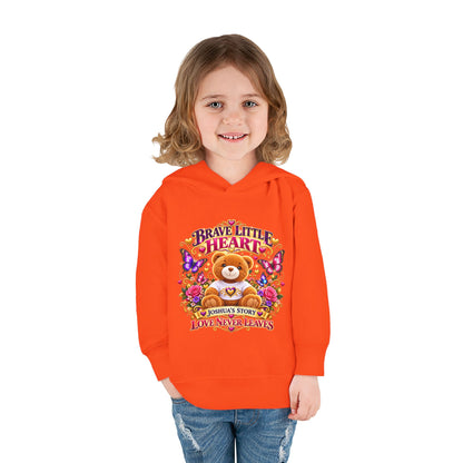 Toddler Hoodie - "Brave Little Heart" Teddy Design (Personalize: Joshua's Story)