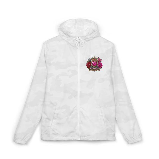 Still Healing Windbreaker Jacket — Floral Graphic Full‑Zip Hoodie Windbreaker