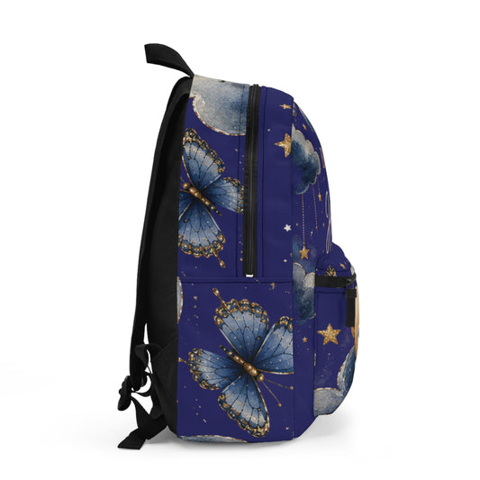Brave Little Heart Backpack — Teddy Bear & Butterfly Kids School Bag ("Brave Strong Loved")