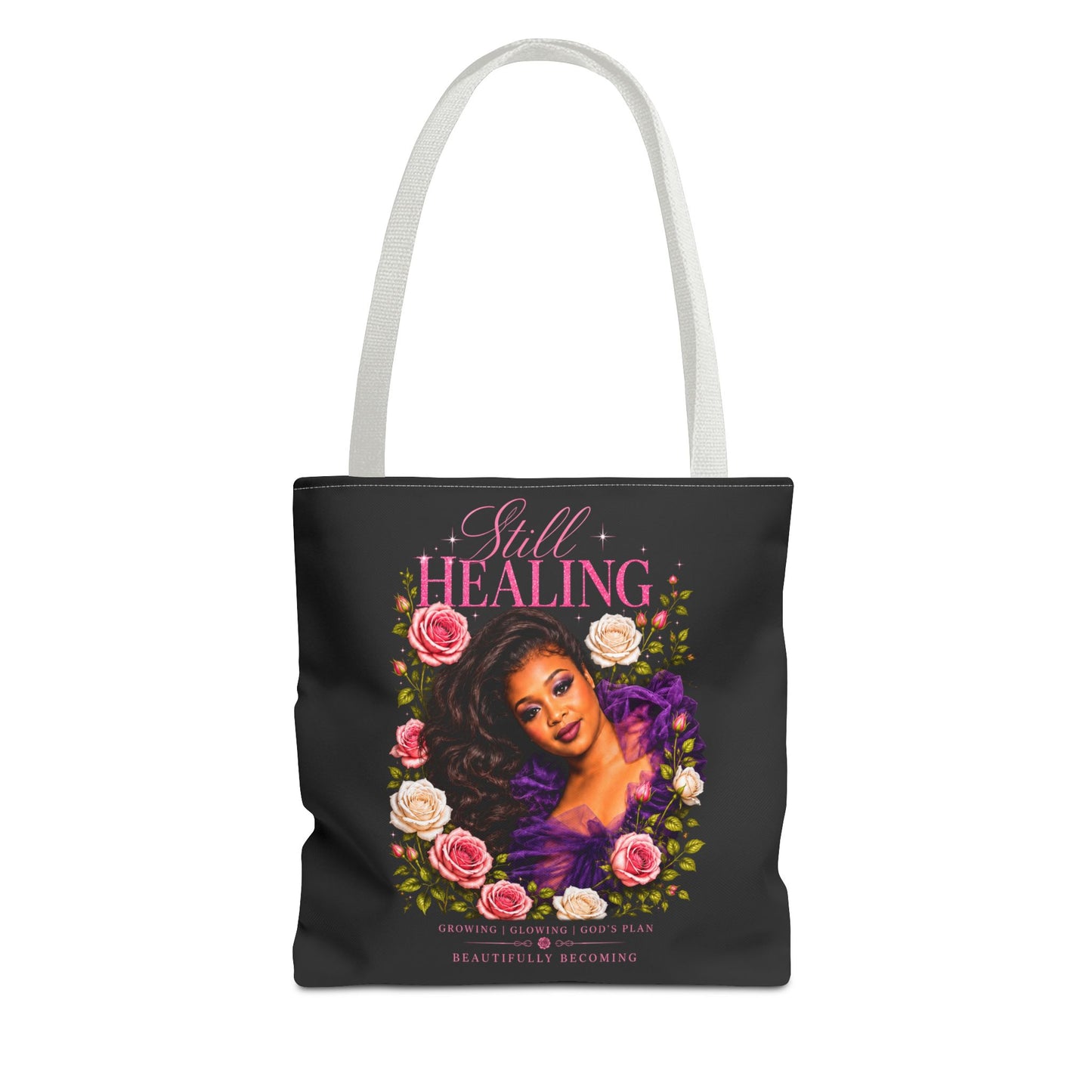Still Healing Floral Memorial Tote Bag — Inspirational Grief Support Shopping Bag