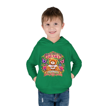 Toddler Hoodie - "Brave Little Heart" Teddy Design (Personalize: Joshua's Story)