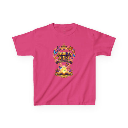 Kids T-Shirt — "Joshua's Story" Magical Book & Crown Design