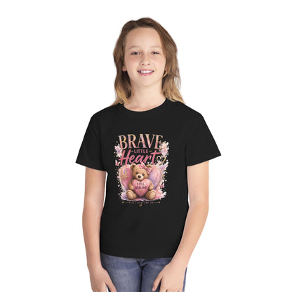 Brave Little Heart Youth Tee — Cute Teddy 'Still A Dream' Graphic