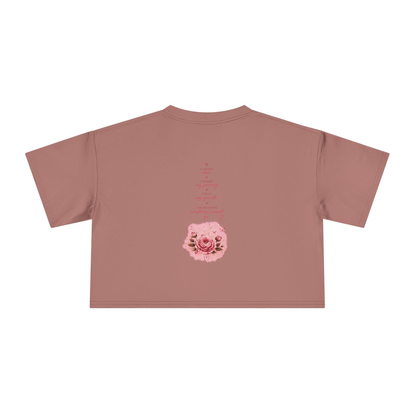 Crop Tee — 'Still Healing' Pink Floral Breast Cancer Awareness Top