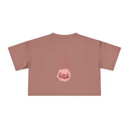 Crop Tee — 'Still Healing' Pink Floral Breast Cancer Awareness Top