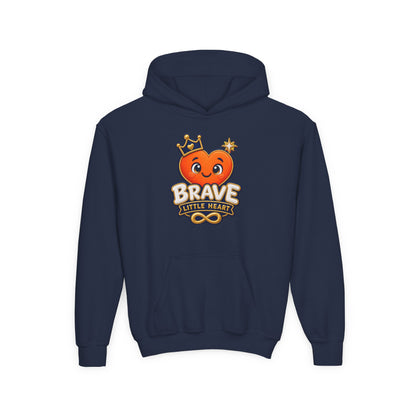 Brave Little Heart Youth Hoodie – Cute Courage Graphic Pullover