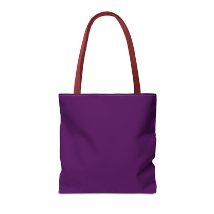Tote Bag — Purple Silent Healing Floral Ribbon Design