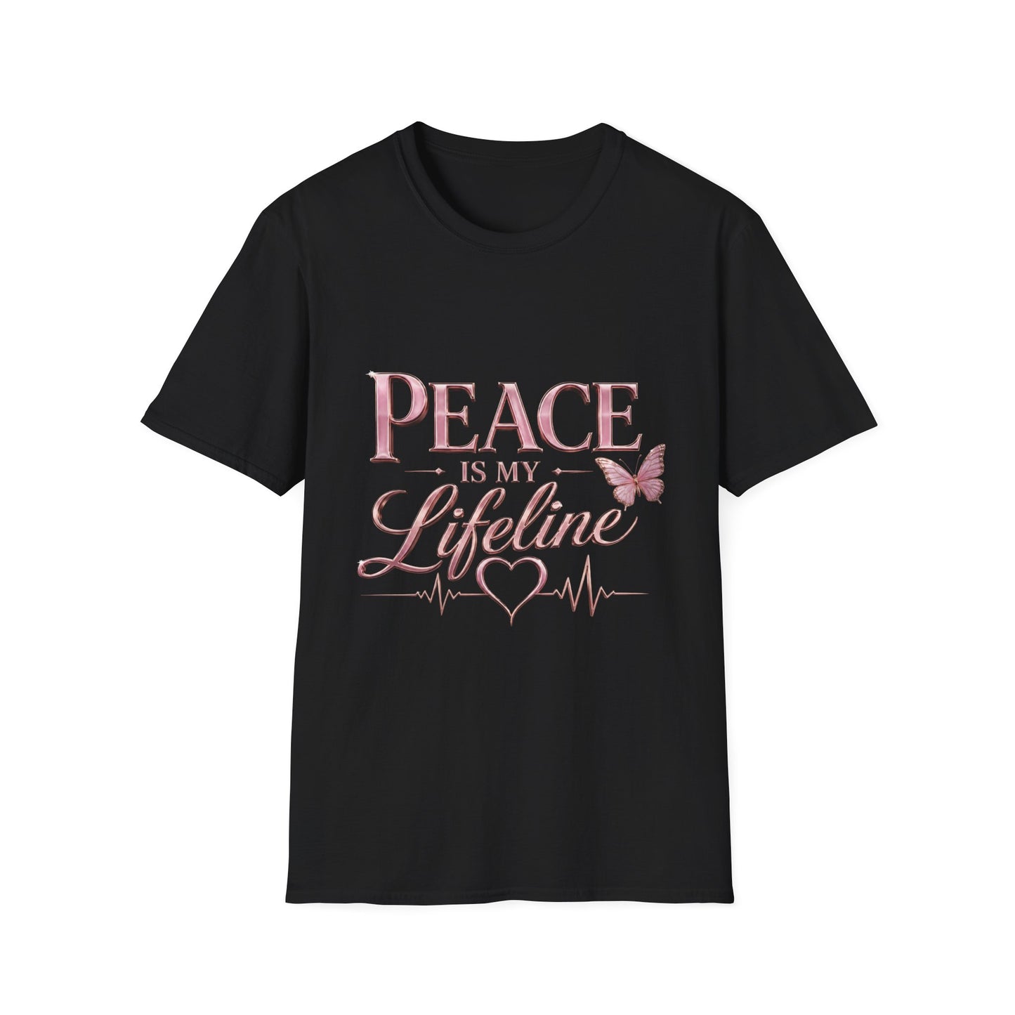 Peace Is My Lifeline T-Shirt — Inspirational Butterfly Graphic Tee