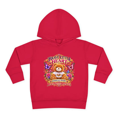 Toddler Hoodie - "Brave Little Heart" Teddy Design (Personalize: Joshua's Story)