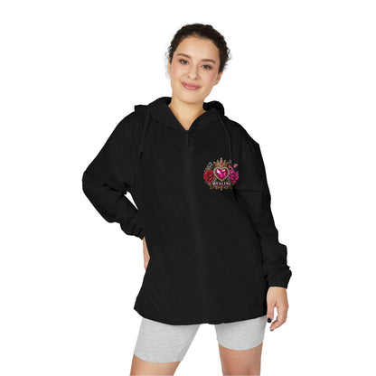 Still Healing Windbreaker Jacket — Floral Graphic Full‑Zip Hoodie Windbreaker