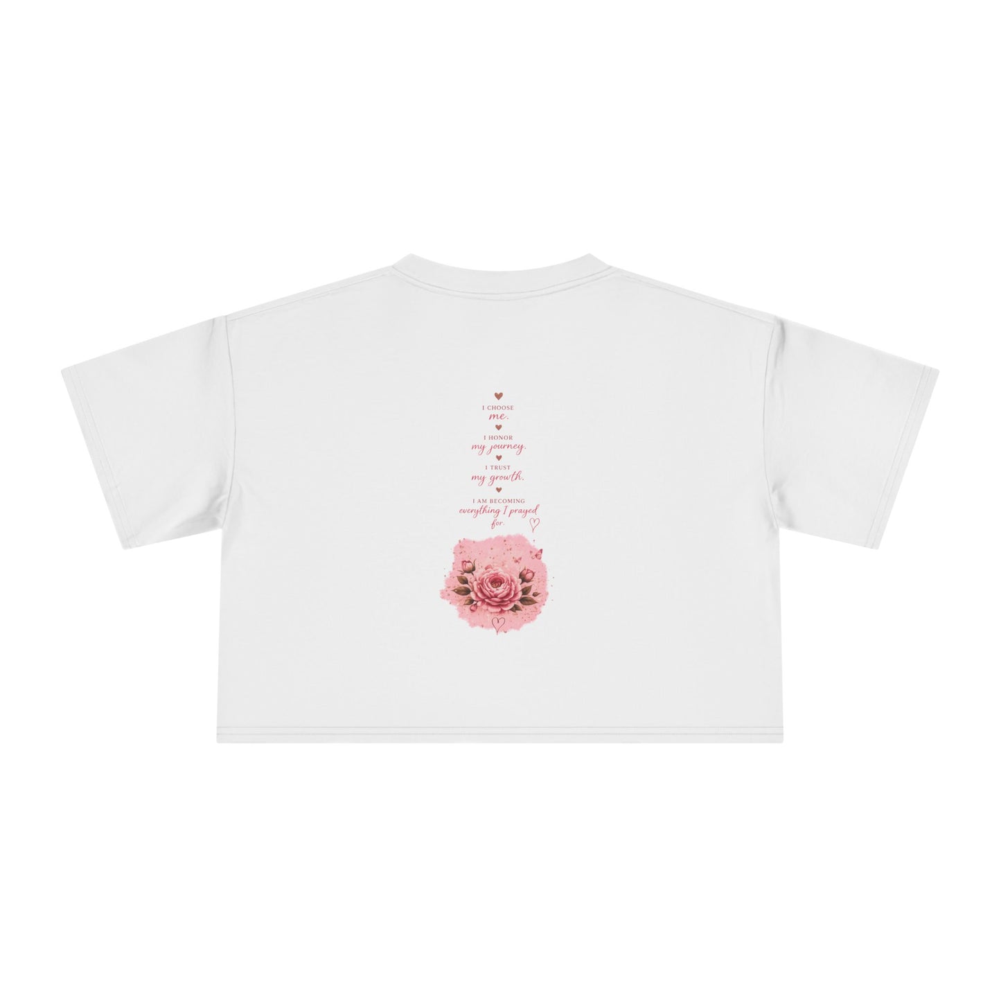 Crop Tee — 'Still Healing' Pink Floral Breast Cancer Awareness Top
