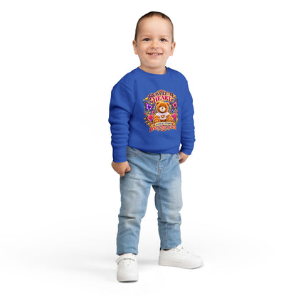 Brave Little Heart Toddler Sweatshirt – Personalized Bear & Butterflies “Love Never Leaves”