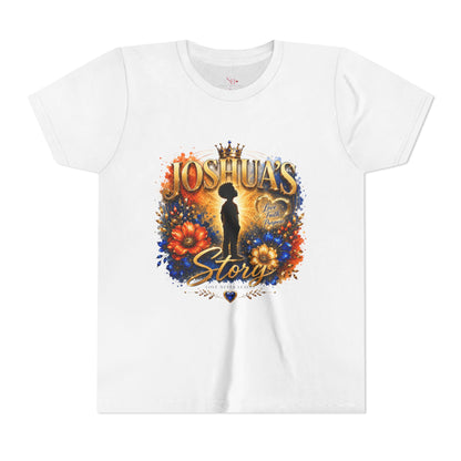 Joshua's Story Youth Tee — Inspirational Crowned Silhouette Floral Shirt