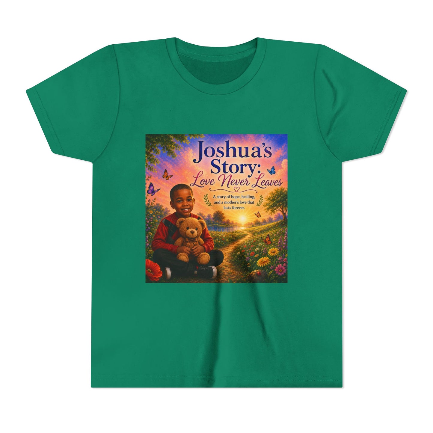 Youth Tee - "Joshua's Story: Love Never Leaves" Illustrated Kids T‑Shirt