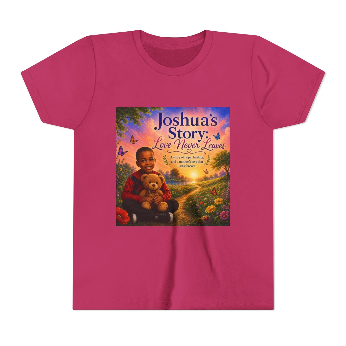 Youth Tee - "Joshua's Story: Love Never Leaves" Illustrated Kids T‑Shirt