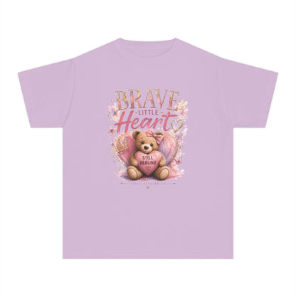 Brave Little Heart Youth Tee — Cute Teddy 'Still A Dream' Graphic