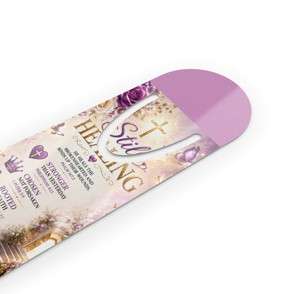 Inspirational Christian Bookmark — "Still Healing" Prayer Reminder with Cross & Scripture