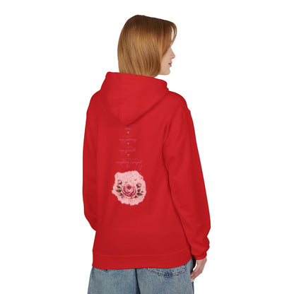 Hoodie — Pink Rose Watercolor Quote Pullover