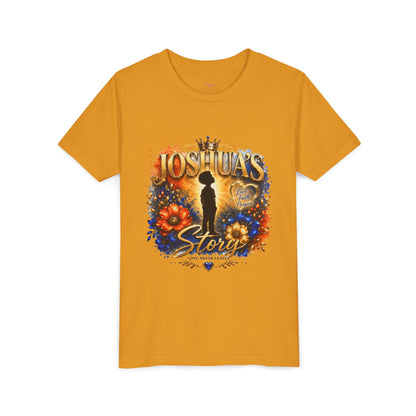 Joshua's Story Youth Tee — Inspirational Crowned Silhouette Floral Shirt