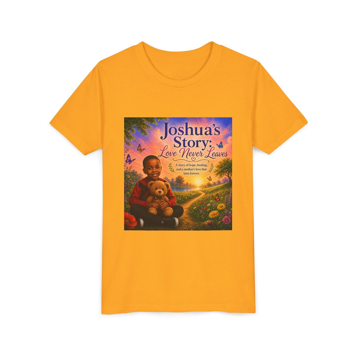 Youth Tee - "Joshua's Story: Love Never Leaves" Illustrated Kids T‑Shirt