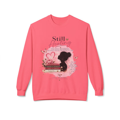 Still Healing Crewneck Sweatshirt — Breast Cancer Survivor Support Tee