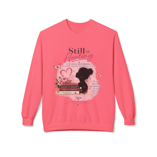 Still Healing Crewneck Sweatshirt — Breast Cancer Survivor Support Tee