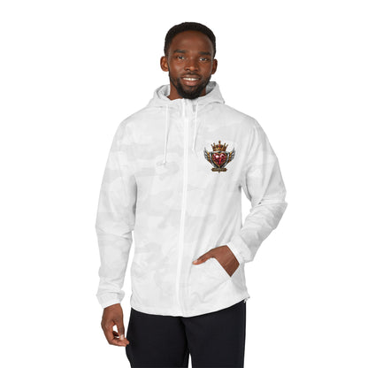 Windbreaker Jacket — "Brave Heart" Crest Hooded Zip-Up