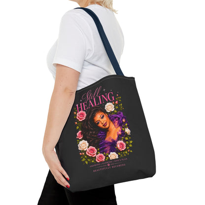Still Healing Floral Memorial Tote Bag — Inspirational Grief Support Shopping Bag