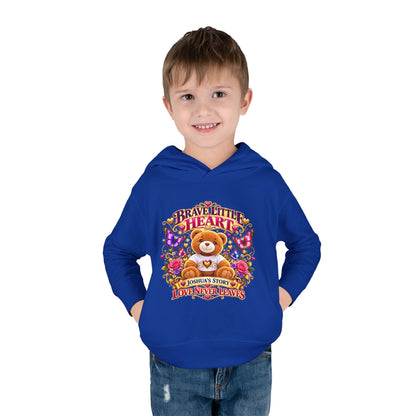 Toddler Hoodie - "Brave Little Heart" Teddy Design (Personalize: Joshua's Story)